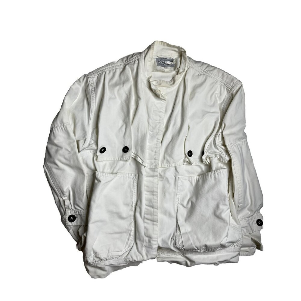 Athentic Forenza Sportswear White Button Down Sports Jacket Pockets VNT Size L